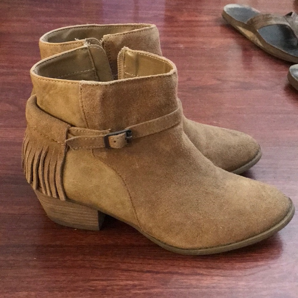 Fringe booties